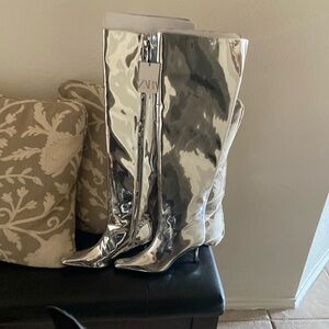 Zara… silver boots size 6.